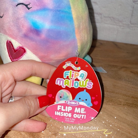 Opal and Rey Squishmallow 5" Valentines Flip - Picture 7 of 8
